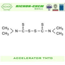 Sustancias químicas de goma del precio bajo del proveedor de la fábrica hechas en el acelerador de goma químico TMTD TT de la fórmula química C6H12N2S4